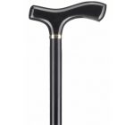 Walking Stick Black Straight Handle